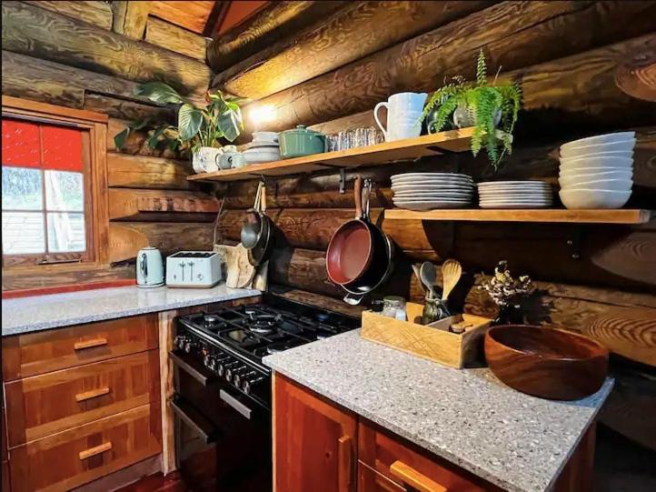 Coromandel Secluded Log Cabin Retreat Hikuai Bagian luar foto