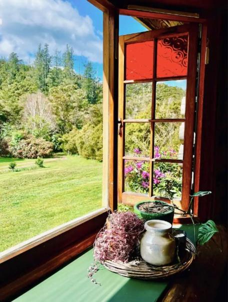 Coromandel Secluded Log Cabin Retreat Hikuai Bagian luar foto